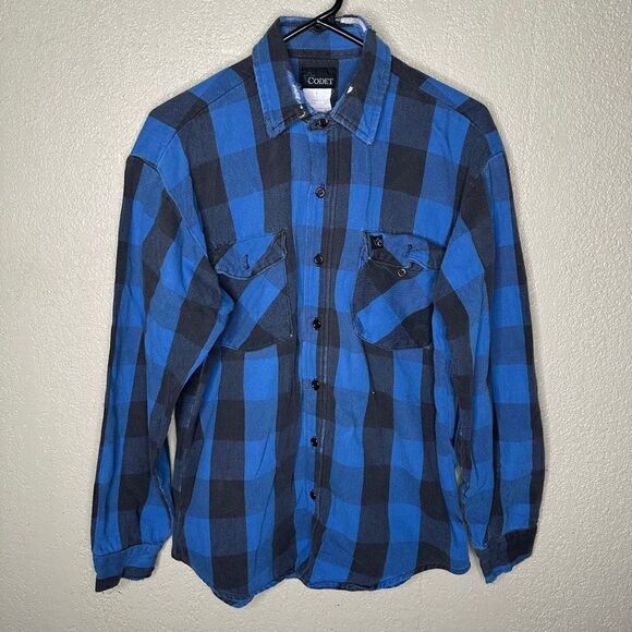 Vintage Codet Flannel Shirt Medium - Picture 2 of 5
